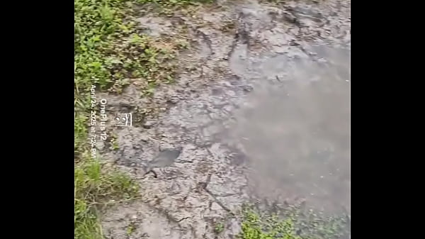 Bare feet playing in the mud 