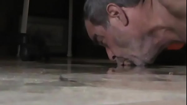 drinking piss off floor 