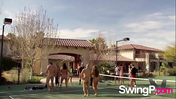 Oral sex for a hot swinger wifey in her_first orgyat the Swing House.