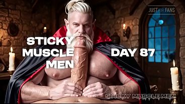 Sticky Muscle Men Day 87 Preview, AI-Generated Muscle Guys, Big Dicks, Big Cum Loads