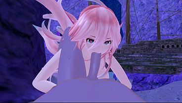 Mermaid luka sucks dick underwater