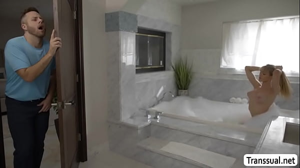 Horny Joel follows friends TS gf in CR