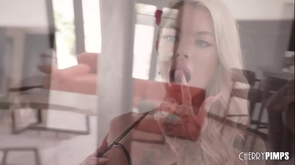 Play MP4 - Busty Tattooed Blonde Chantal Danielle Strips and Slides A Dildo into her Tight Shaved Pussy