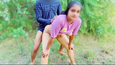 Desi village girl suman making love in forest and fuck her tight pussy in jungle