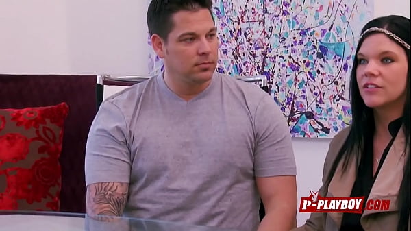 Cuckold fucks TATTOOED REDHEAD beside his_WIFE