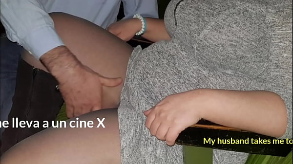 Play MP4 - Gangbang in an adult theater - I get fucked by several men in an X cinema in front of my husband - part 1