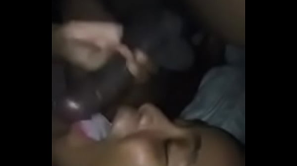 Threesome Ebony Takes Two Big Black Cocks!!