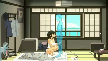 hentai game summer days vacation . hot brunette making a blowjob