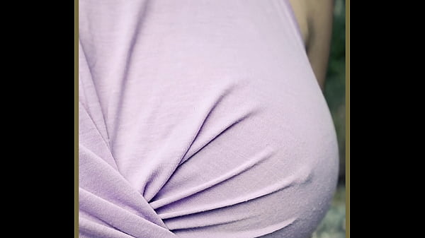 Milf exhibits no bra in outdoor dare 