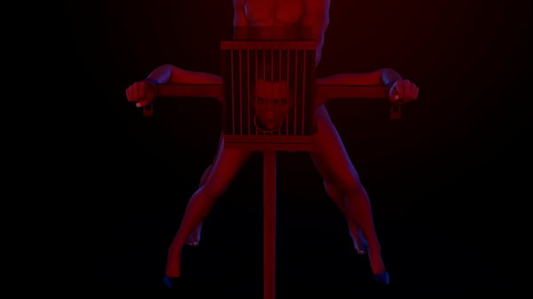 Bdsm Bondage Sex Standing Fuck With A Head Cage thumbnail