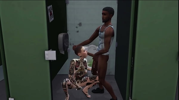 Shaved emo sucking black cock 