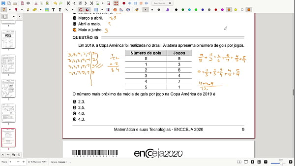 Resolvendo a prova do encceja 