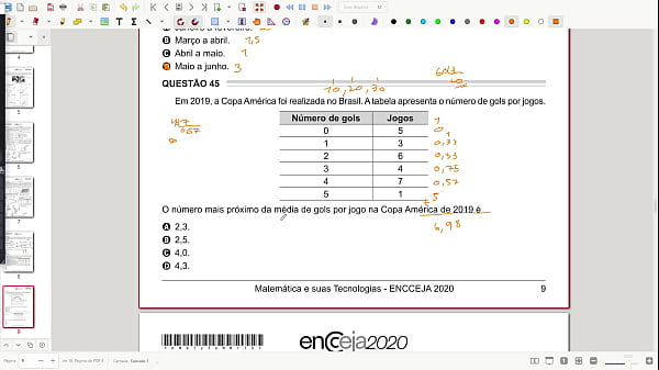 Resolvendo a prova do encceja 
