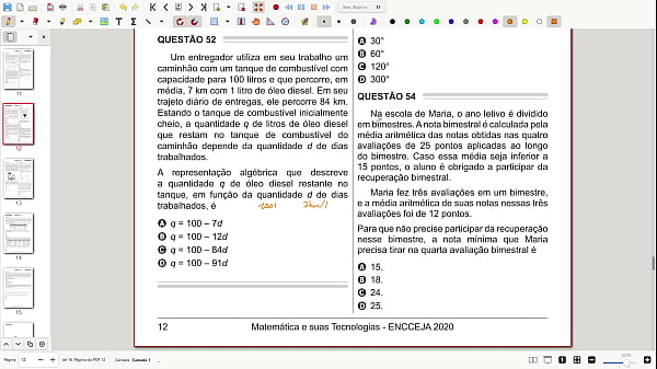 Resolvendo a prova do encceja 