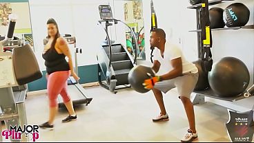 Post workout passion leads sofia to a bbc ride and climax