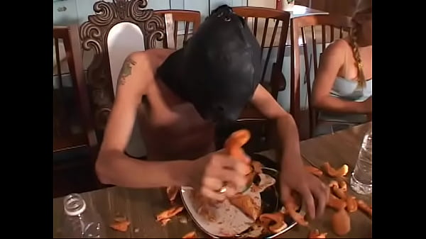 Play MP4 - Young babysitter with funny pigtails gets to a party in a country house and participates in group sex