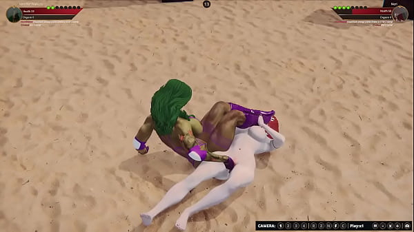 Jennifer vs neri nf3d female sex femdom combat arena