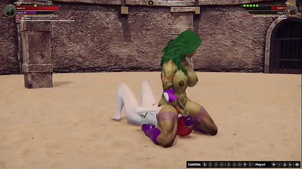 Jennifer Walters VS Neri Naked Fighter 3D