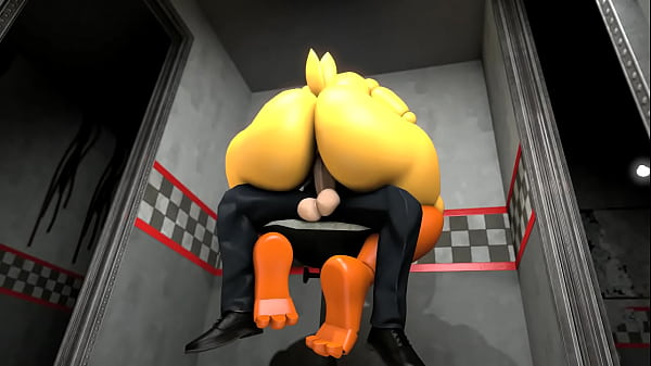 Toy Chica riding night guard dick