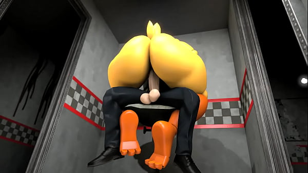 Toy Chica riding night guard dick