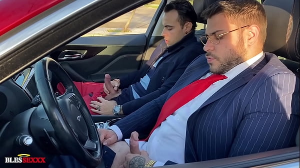 Straight Guys Jerking Off In The Car With People Passing By thumbnail