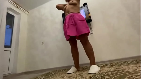 Mature milf in a_skirt pleased stepson with a good blowjob and anal sex