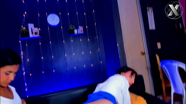 Intense kisses and ass pussy licking in an excited lesbian couple