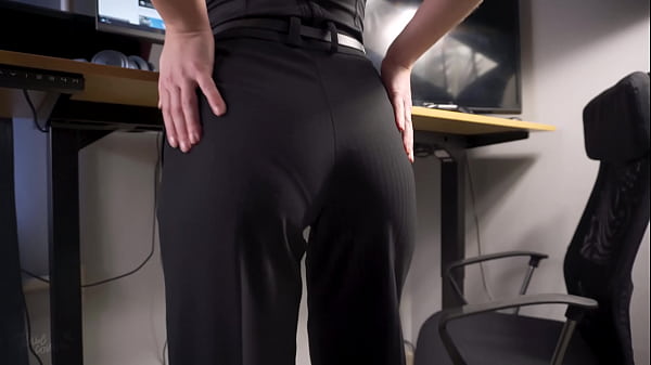 Play MP4 - Amateur Secretary In Office Trousers Teases Her Visible Panty Line