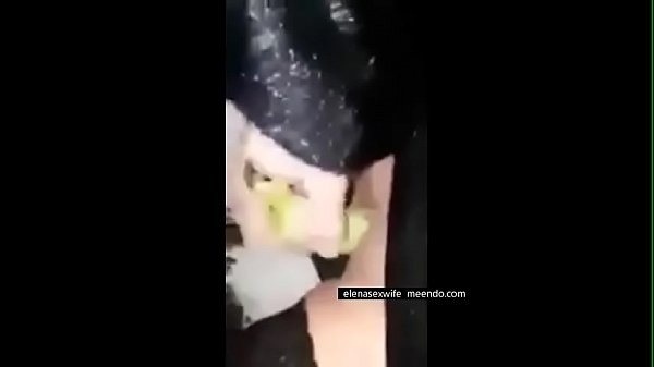 Play MP4 - The whore is masturbating with a banana in the car on the road in front of the drivers&comma; and wildly moaning