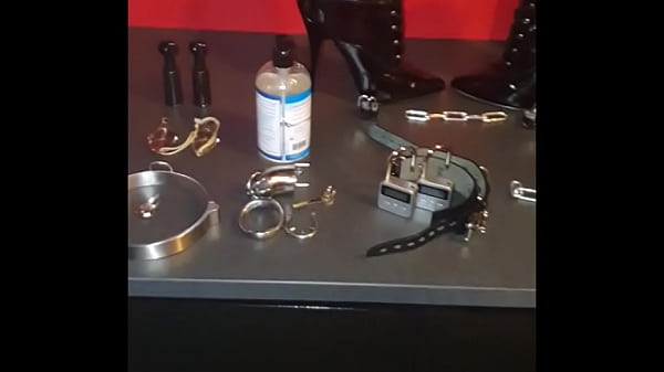 Sissy selfbondage intro showing the toys i will be using 