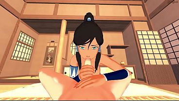 Korra swallows your cum from yourPOV before she_gets fucked