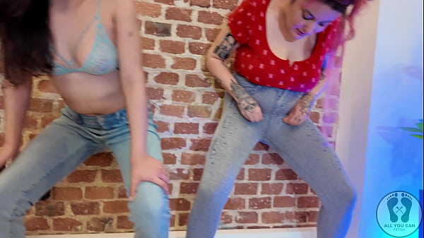 Ana Spears And Rebeca Addams Are Peeing On Jeans Show Off thumbnail