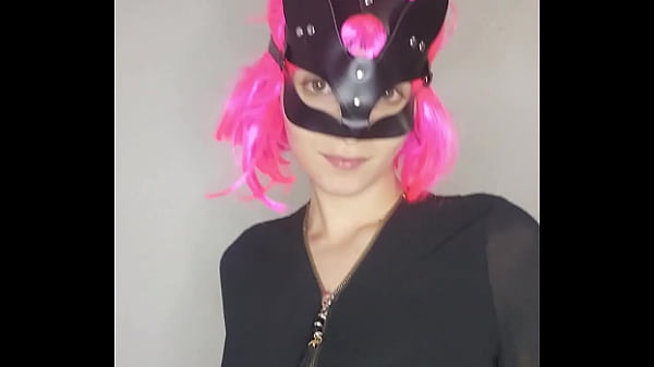 Observe my passionate self pleasure with a kitty mask and big tits 