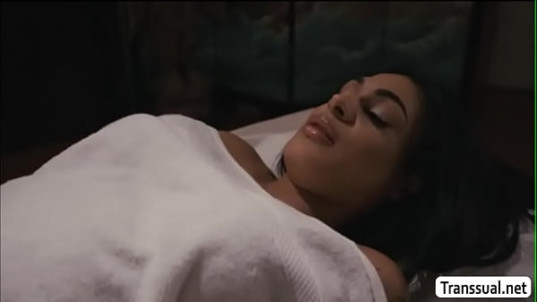 Horny Guy satisfy his TGirl Customer Eva Maxim anal needs in doggy 