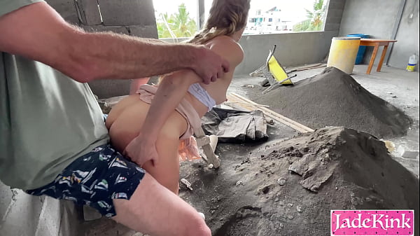 Pov big ass slut doggystyle pussy pounding in a construction site 