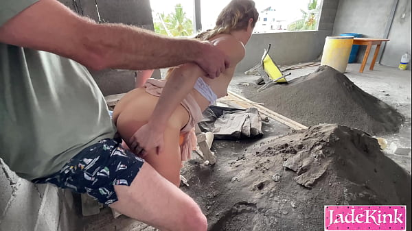 Pov big ass slut doggystyle pussy pounding in a construction site 