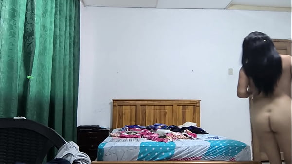 The busty executive chooses a white dress and then starts making sensual movements showing her beautiful vagina 