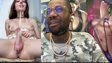 Nonton Filthy Transgender Cums On Herself While Spitting On Your Face, Big Breast Asian Trans Cowgirl Cum Fucking, Beautiful Tan Pre-cumming Trans Girl, Brunette Trans Cums Hard, Ai Generated thumbnail