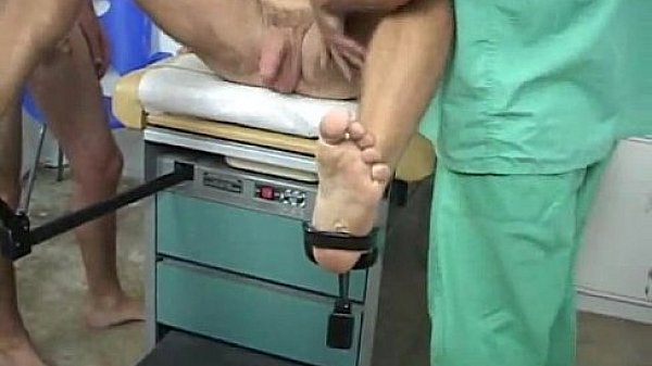 Muscular male gay twinks Dr. Luca oiled up some kind of fucktoy and 