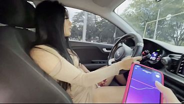 I'_m trying out the awesome toy my girlfriend gave me in the car - May Hernandez