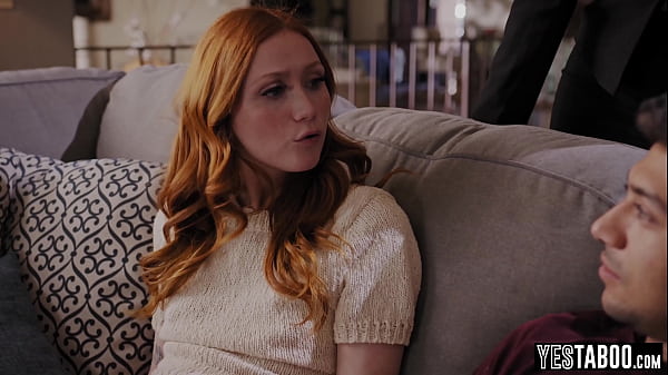 Slender teen redhead gets revenge on stepmom by fucking her step bro 