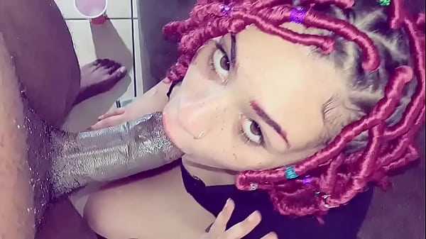 Hot Ebony BabeWith Freckles Blows My_Black Cock POV