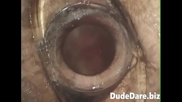 Huge Cock Fills His Cock With A Glass Dildo Stuffed In His Asshole thumbnail