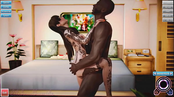 Honey select - tattooed goth bride gameplay