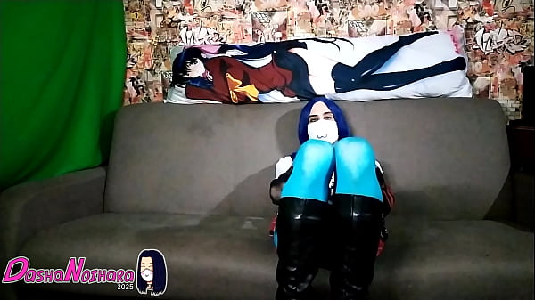 Play MP4 - DashaNoihara &num;32 - Femboy&comma; blue hair&comma; blue pantyhose&comma; leather boots and nylon gloves
