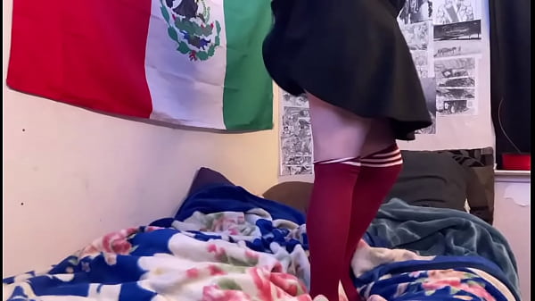 Hung Femboy Twink In Cute Panties Shows Off