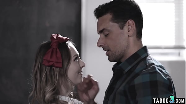 Skinny blonde student fucked by her horny big cocked teacher 