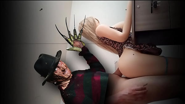 Freddy Krueger fucks a nympho blonde girl_in her sexual nightmares
