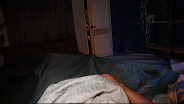 Slim Stepsister Shares Bed With Her Shy Stepbrother On A Dark Night thumbnail