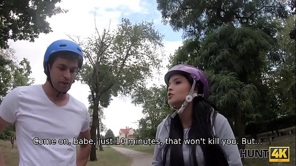 HUNT4K. Roller_skater is watching how his babe satisfies anotherman